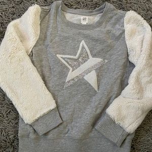 GapKids Sweater with Fur sleeves